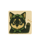 風呂敷巻いた黒柴犬♡（個別スタンプ：3）