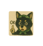 風呂敷巻いた黒柴犬♡（個別スタンプ：13）