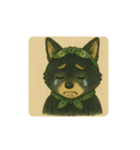 風呂敷巻いた黒柴犬♡（個別スタンプ：15）