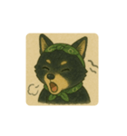 風呂敷巻いた黒柴犬♡（個別スタンプ：18）