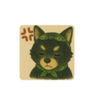 風呂敷巻いた黒柴犬♡（個別スタンプ：19）