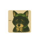 風呂敷巻いた黒柴犬♡（個別スタンプ：21）