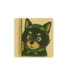 風呂敷巻いた黒柴犬♡（個別スタンプ：25）