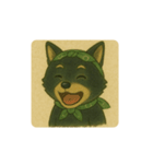 風呂敷巻いた黒柴犬♡（個別スタンプ：26）