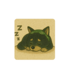 風呂敷巻いた黒柴犬♡（個別スタンプ：27）