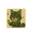 風呂敷巻いた黒柴犬♡（個別スタンプ：28）