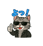 ちょいワル猫の日常スタンプ（個別スタンプ：1）