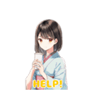毎日使える♡英語の返事スタンプ（個別スタンプ：1）