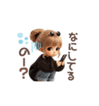 動くギャルスタンプ❤︎お団子ヘア（個別スタンプ：2）