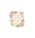 花柄手帳ステッカー（個別スタンプ：4）