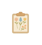 花柄手帳ステッカー（個別スタンプ：6）