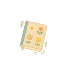 花柄手帳ステッカー（個別スタンプ：10）