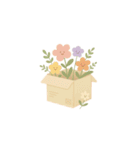 花柄手帳ステッカー（個別スタンプ：18）