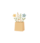 花柄手帳ステッカー（個別スタンプ：30）