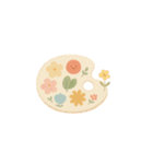 花柄手帳ステッカー（個別スタンプ：32）