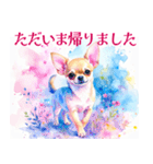 水彩感じるスタンプ チワワ（個別スタンプ：10）
