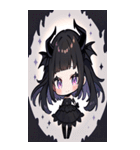 文字なし悪魔少女BIGスタンプ（個別スタンプ：1）