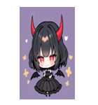 文字なし悪魔少女BIGスタンプ（個別スタンプ：3）