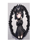 文字なし悪魔少女BIGスタンプ（個別スタンプ：9）
