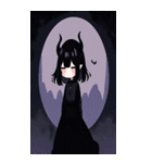 文字なし悪魔少女BIGスタンプ（個別スタンプ：10）