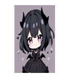 文字なし悪魔少女BIGスタンプ（個別スタンプ：20）