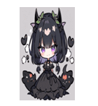 文字なし悪魔少女BIGスタンプ（個別スタンプ：22）