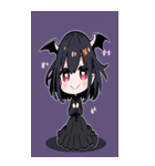 文字なし悪魔少女BIGスタンプ（個別スタンプ：24）