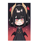 文字なし悪魔少女BIGスタンプ（個別スタンプ：25）