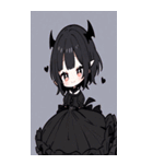 文字なし悪魔少女BIGスタンプ（個別スタンプ：30）