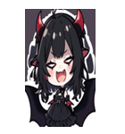 文字なし悪魔少女BIGスタンプ（個別スタンプ：34）
