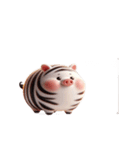 ゼブラぶた太っても無罪,（個別スタンプ：30）