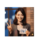 シンプルなOK＆YESスタンプでチャットを（個別スタンプ：5）