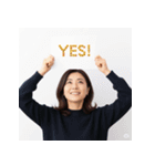 シンプルなOK＆YESスタンプでチャットを（個別スタンプ：8）