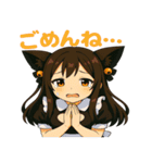 かわいいメイドねこスタンプ①（個別スタンプ：5）