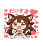かわいいメイドねこスタンプ①（個別スタンプ：6）