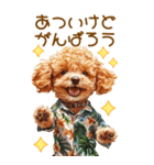 トイプードルの夏BIGスタンプ（個別スタンプ：7）