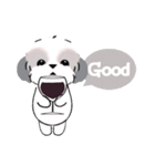 シーズーのスタンプ Shih Tzu ＆ wine s（個別スタンプ：2）