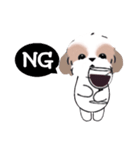シーズーのスタンプ Shih Tzu ＆ wine s（個別スタンプ：4）