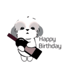 シーズーのスタンプ Shih Tzu ＆ wine s（個別スタンプ：10）