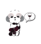 シーズーのスタンプ Shih Tzu ＆ wine s（個別スタンプ：38）