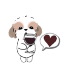 シーズーのスタンプ Shih Tzu ＆ wine s（個別スタンプ：40）
