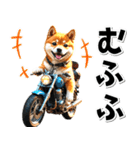 即返信♡バイク好き 豆柴（個別スタンプ：8）