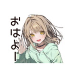 ゆるパーカーちゃん★朝のルーティン（個別スタンプ：2）