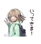 ゆるパーカーちゃん★朝のルーティン（個別スタンプ：7）