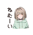 ゆるパーカーちゃん★朝のルーティン（個別スタンプ：16）