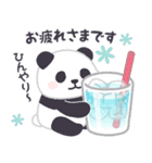 【夏2】もふもふパンダンミニ（個別スタンプ：13）