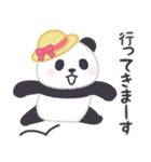 【夏2】もふもふパンダンミニ（個別スタンプ：19）