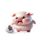 ピンクぶたのあいさつ（個別スタンプ：3）