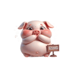 ピンクぶたのあいさつ（個別スタンプ：7）