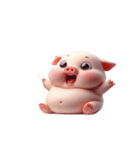 ピンクぶたのあいさつ（個別スタンプ：11）